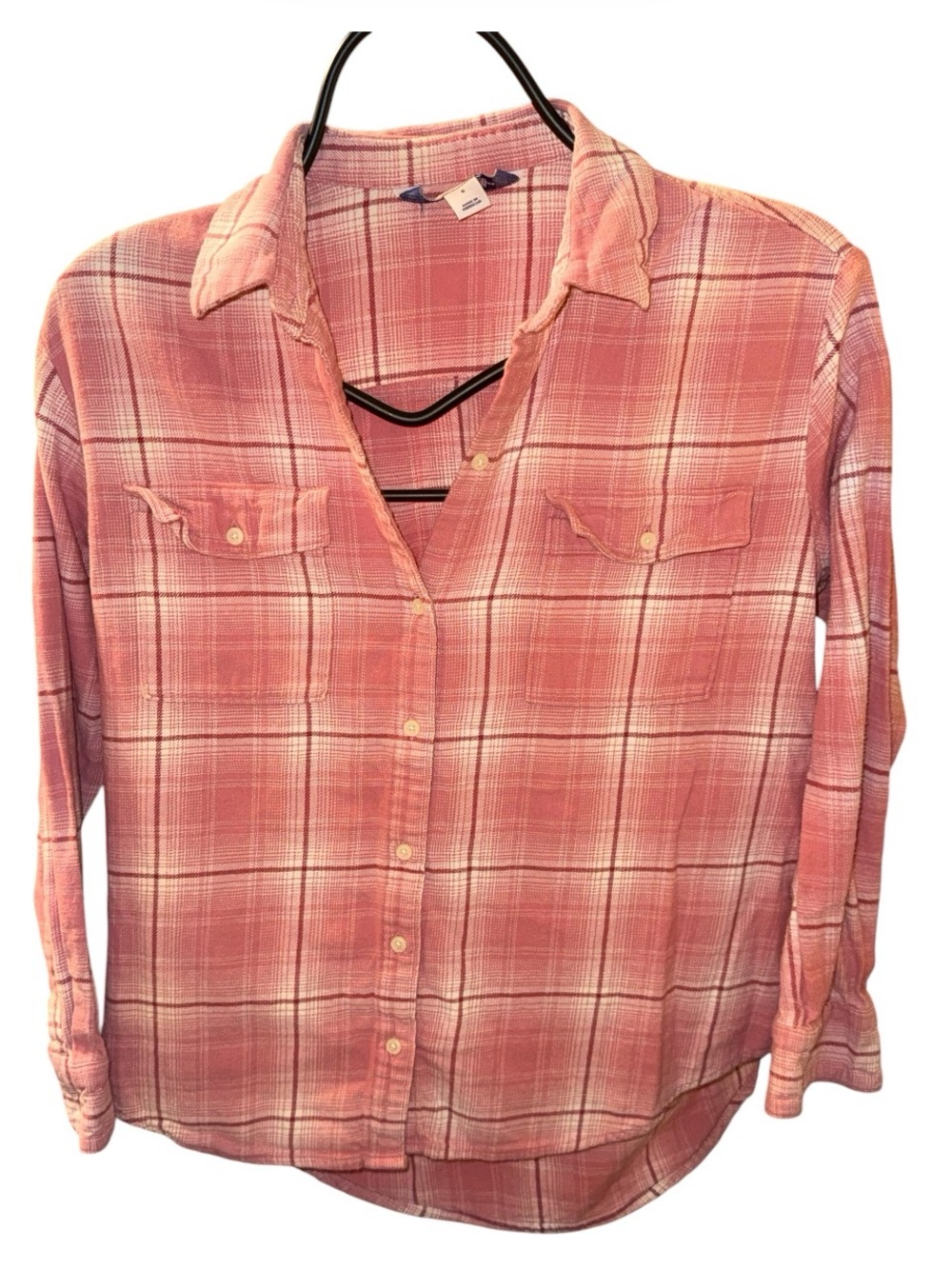 Old Navy Plaid The Boyfriend Shirt Button Down